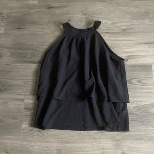 Layered Black Dress Top